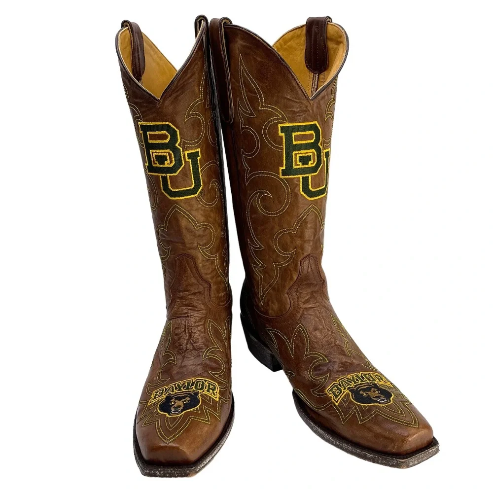 GAMEDAY BOOTS Baylor University Bears NEW Embroidered Cowboy Boots Size 10.5